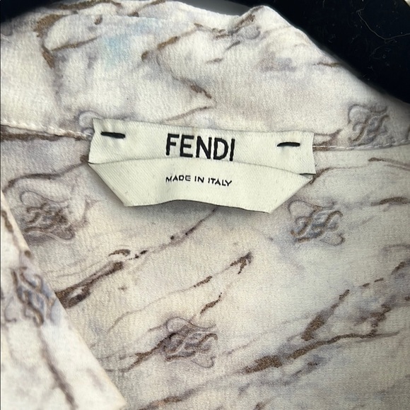 Chic Marble Pattern Button-Up Shirt - Picture 4 of 5